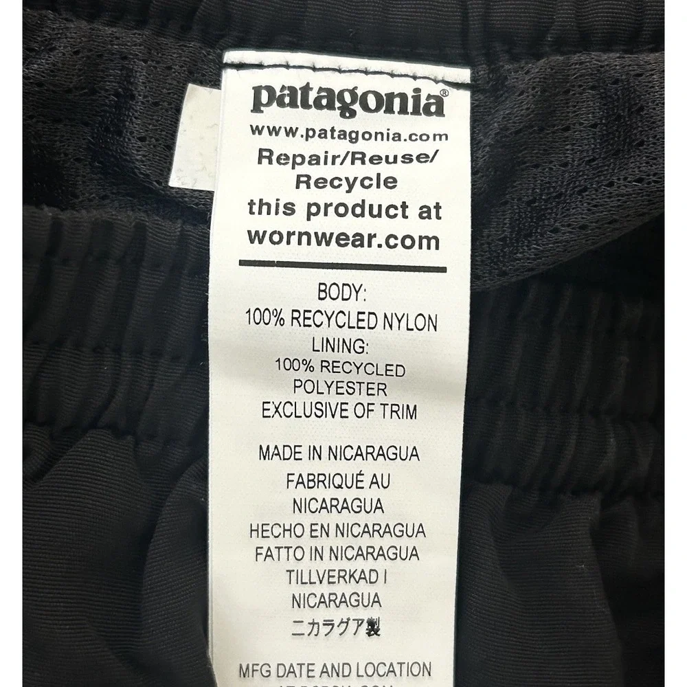 Patagonia Men's‎ Baggies Longs 7" Black Quick-Dry Lightweight Swim Shorts S NWT - Picture 6 of 8